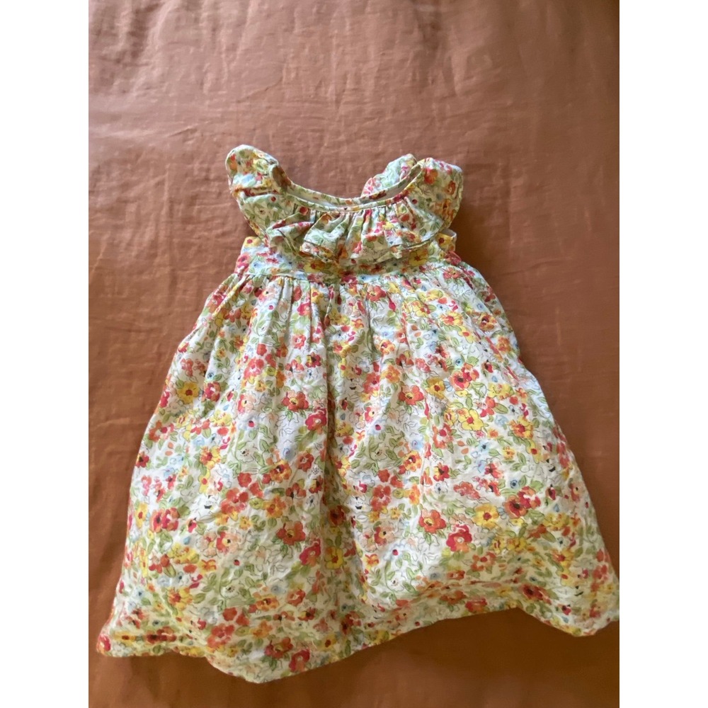 Laura Ashley Floral Dress 2T Built In Ruffles Petticoat Slip Layers Fairy Lux s2